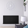 Design Heizkörper Horizontal Schwarz 635mm x 1190mm 1624W (doppellagig) - Delta