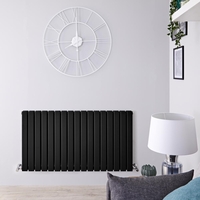 Design Heizkörper Horizontal Schwarz 635mm x 1190mm 1624W (doppellagig) - Delta