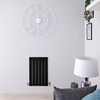 Design Heizkörper Horizontal Schwarz 635mm x 420mm 375W (einlagig) - Delta