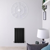 Design Heizkörper Horizontal Schwarz 635mm x 420mm 573W (doppellagig) - Delta