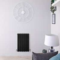 Design Heizkörper Horizontal Schwarz 635mm x 420mm 573W (doppellagig) - Delta