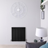 Design Heizkörper Horizontal Schwarz 635mm x 630mm 563W (einlagig) - Delta