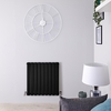 Design Heizkörper Horizontal Schwarz 635mm x 630mm 859W (doppellagig) - Delta
