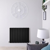 Design Heizkörper Horizontal Schwarz 635mm x 840mm 1146W (doppellagig) - Delta
