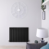 Design Heizkörper Horizontal Schwarz 635mm x 840mm 751W (einlagig) - Delta