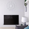 Design Heizkörper Horizontal Schwarz 635mm x 980mm 1337W (doppellagig) - Delta