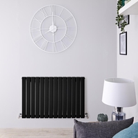 Design Heizkörper Horizontal Schwarz 635mm x 980mm 876W (einlagig) - Delta