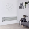 Design Heizkörper Horizontal Silberfarben 354mm x 1600mm 773W (einlagig) - Sloane