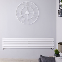 Design Heizkörper Horizontal Weiß 354mm x 1600mm 1100W (doppellagig) - Revive
