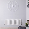 Design Heizkörper Horizontal Weiß 400mm x 1180mm 1377W (doppellagig) - Revive