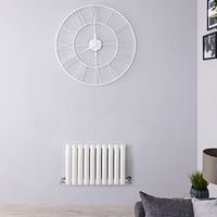 Design Heizkörper Horizontal Weiß 400mm x 590mm 688W (doppellagig) - Revive