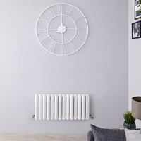 Design Heizkörper Horizontal Weiß 400mm x 826mm 634W (einlagig) - Revive