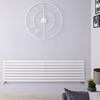 Design Heizkörper Horizontal Weiß 472mm x 1600mm 1610W (doppellagig) - Revive