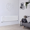 Design Heizkörper Horizontal Weiß 472mm x 1780mm 1144W (einlagig) - Sloane