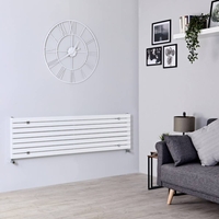 Design Heizkörper Horizontal Weiß 472mm x 1780mm 1144W (einlagig) - Sloane