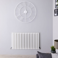 Design Heizkörper Horizontal Weiß 600mm x 1000mm 1331W (doppellagig) - Revive