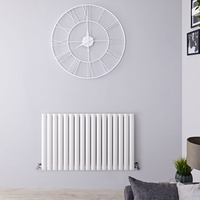 Design Heizkörper Horizontal Weiß 600mm x 1000mm 948W (einlagig) - Revive