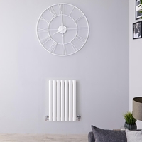 Design Heizkörper Horizontal Weiß 600mm x 413mm 390W (einlagig) - Revive