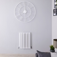 Design Heizkörper Horizontal Weiß 600mm x 415mm 548W (doppellagig) - Revive