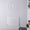 Design Heizkörper Horizontal Weiß 600mm x 826mm 781W (einlagig) - Revive