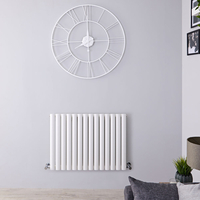 Design Heizkörper Horizontal Weiß 600mm x 826mm 781W (einlagig) - Revive