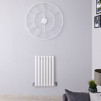 Design Heizkörper Horizontal Weiß 635mm x 413mm 418W (einlagig) - Revive