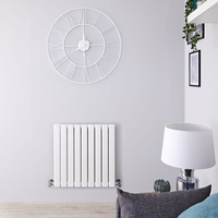 Design Heizkörper Horizontal Weiß 635mm x 630mm 563W (einlagig) - Delta