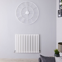 Design Heizkörper Horizontal Weiß 635mm x 826mm 1304W (doppellagig) - Revive