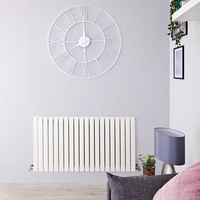 Design Heizkörper Horizontal Weiß 635mm x 826mm 841W (einlagig) - Sloane