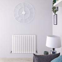 Design Heizkörper Horizontal Weiß 635mm x 840mm 751W (einlagig) - Delta