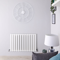 Design Heizkörper Horizontal Weiß 635mm x 980mm 1337W (doppellagig) - Delta