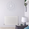Design Heizkörper Horizontal Weiß 635mm x 980mm 876W (einlagig) - Delta