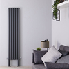 Design Heizkörper mit Füßen,  Vertikal Anthrazit 1800mm x 354mm 1228W (doppellagig) - Revive Plus