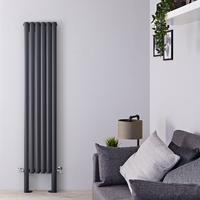 Design Heizkörper mit Füßen,  Vertikal Anthrazit 1800mm x 354mm 1228W (doppellagig) - Revive Plus