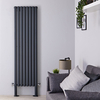 Design Heizkörper mit Füßen,  Vertikal Anthrazit 1800mm x 472mm 1637W (doppellagig) - Revive Plus