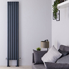 Design Heizkörper mit Füßen,  Vertikal Anthrazit 2000mm x 354mm 1401W (doppellagig) - Revive Plus