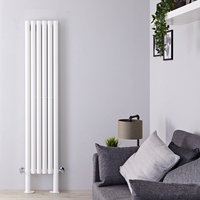 Design Heizkörper mit Füßen,  Vertikal Weiß 1800mm x 354mm 1228W (doppellagig) - Revive Plus