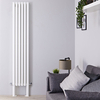 Design Heizkörper mit Füßen,  Vertikal Weiß 2000mm x 354mm 1401W (doppellagig) - Revive Plus