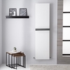Design Heizkörper mit Handtuchstange,  Flach,  Vertikal 1800x450mm 923W Weiß - Trevi Hudson Reed