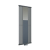 Design Heizkörper mit Spiegel Vertikal 170 x 64cm Mittelanschluss Einlagig Steingrau - Lublin von Hudson Reed