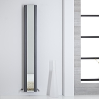 Design Heizkörper mit Spiegel Vertikal Anthrazit 1800mm x 265mm 901W - Sloane