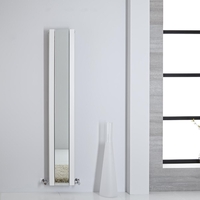 Design Heizkörper mit Spiegel Vertikal Weiß 1600mm x 265mm 789W - Sloane