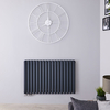 Design Heizkörper Mittelanschluss Horizontal Anthrazit 635mm x 1000mm 1773W (doppellagig) - Revive Caldae