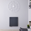 Design Heizkörper Mittelanschluss Horizontal Anthrazit 635mm x 590mm 1042W (doppellagig) - Revive Caldae