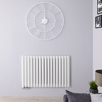 Design Heizkörper Mittelanschluss Horizontal Weiß 635mm x 1000mm 1773W (doppellagig) - Revive Caldae