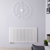 Design Heizkörper Mittelanschluss Horizontal Weiß 635mm x 1180mm 2086W (doppellagig) - Revive Caldae