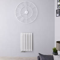 Design Heizkörper Mittelanschluss Horizontal Weiß 635mm x 413mm 729W (doppellagig) - Revive Caldae