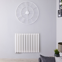 Design Heizkörper Mittelanschluss Horizontal Weiß 635mm x 826mm 1461W (doppellagig) - Revive Caldae