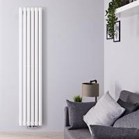 Design Heizkörper Mittelanschluss Vertikal Weiß 1780mm x 354mm 1301W (doppellagig) - Revive Caldae