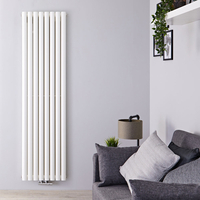 Design Heizkörper Mittelanschluss Vertikal Weiß 1780mm x 472mm 1735W (doppellagig) - Revive Caldae